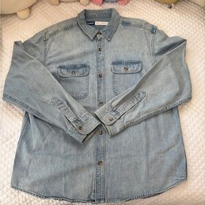 Old Navy Light Blue Denim Work Shirt